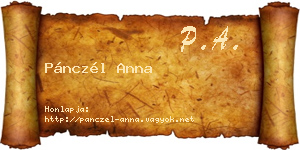 Pánczél Anna névjegykártya
