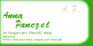 anna panczel business card