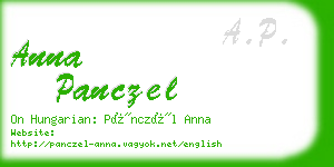 anna panczel business card